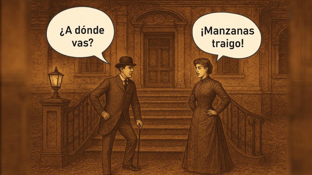 a dónde vas manzanas traigo